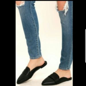 Black Velvet Mules